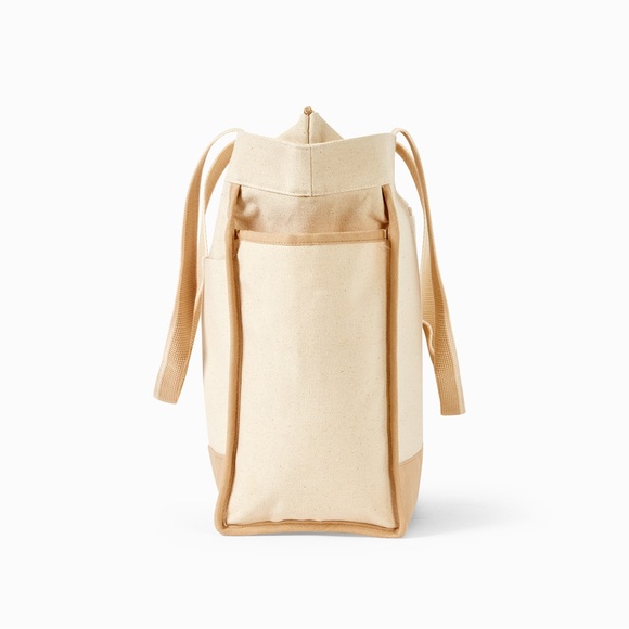 Thirty-one Canvas Boat Tote in Warm Sand Colorblock - Picture 3 of 9